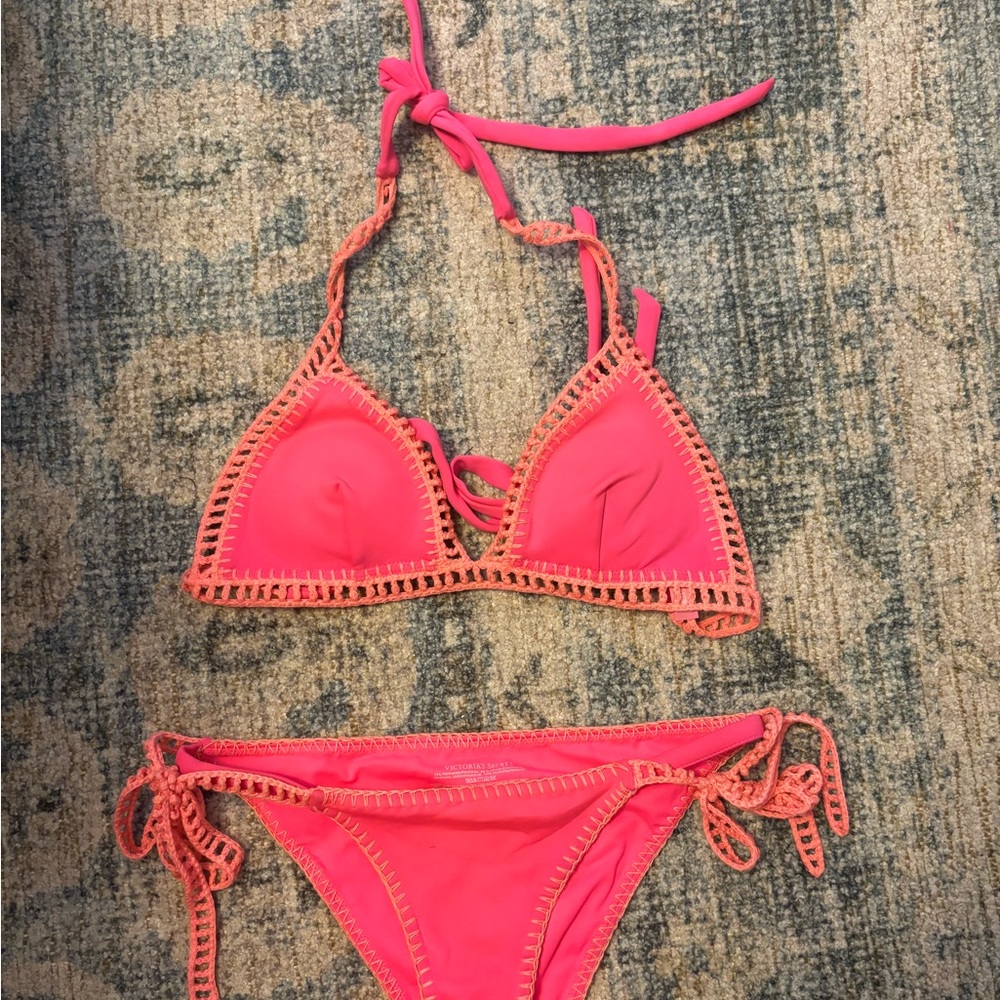 Victoria’s Secret Neon crochet bikini set